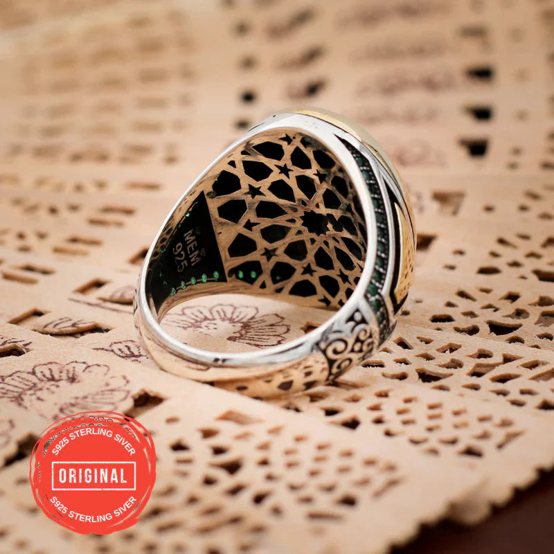 The Ankara Black Aqeeq Ring