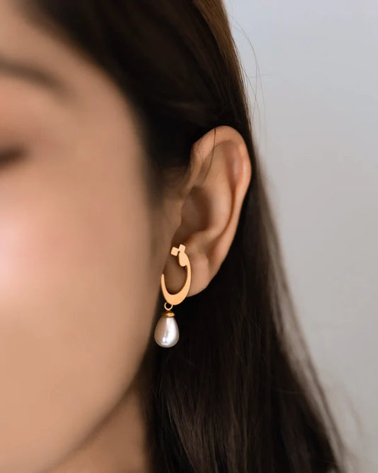Calligraphed Letter Earrings ق
