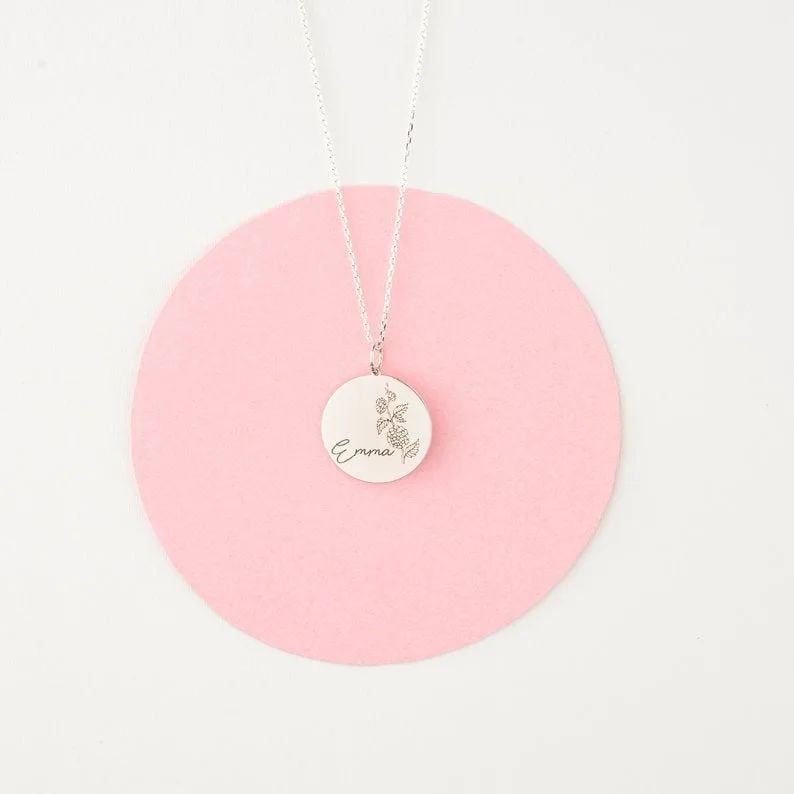 Birth Fower Necklace