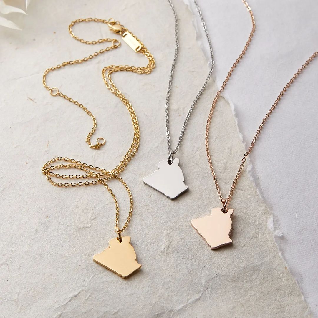 Country Map Necklace