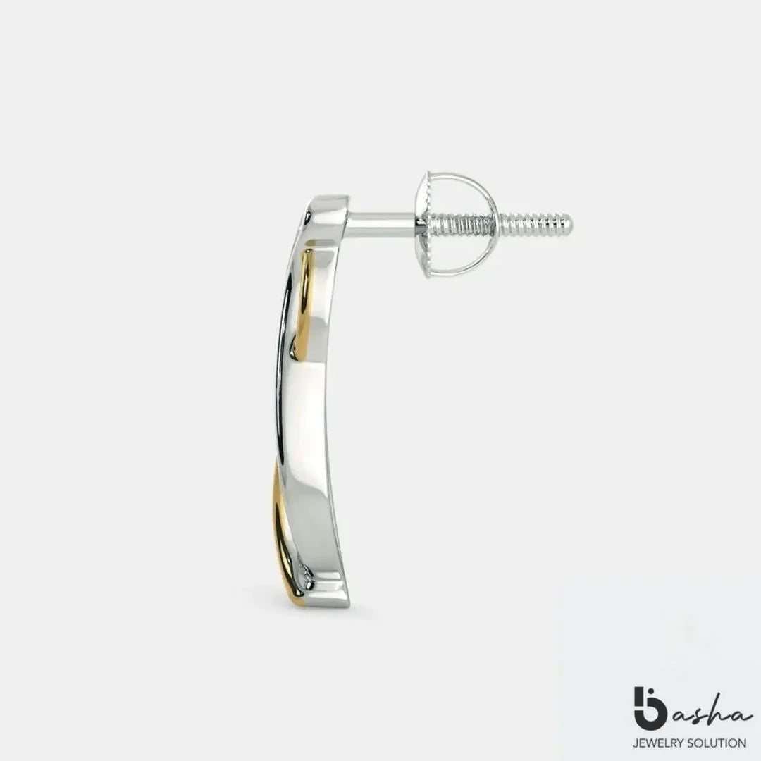 Twisted Diamond Earrings