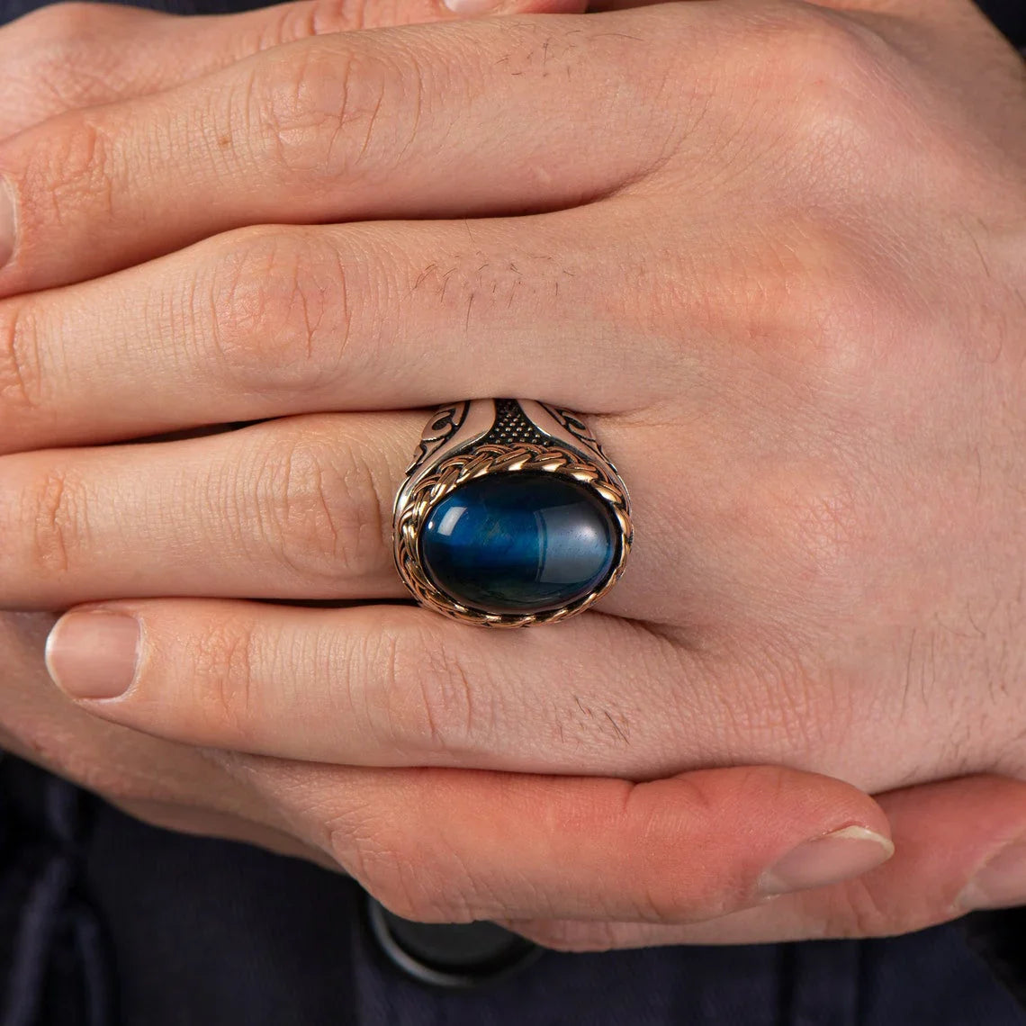 Blue Ocean Ottoman Mens Ring