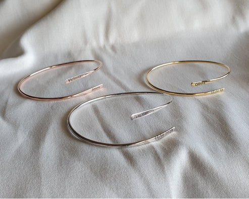 PERSONALIZED ORBIT BANGLE BRACELET