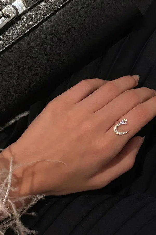 Glow Arabic Initial Ring