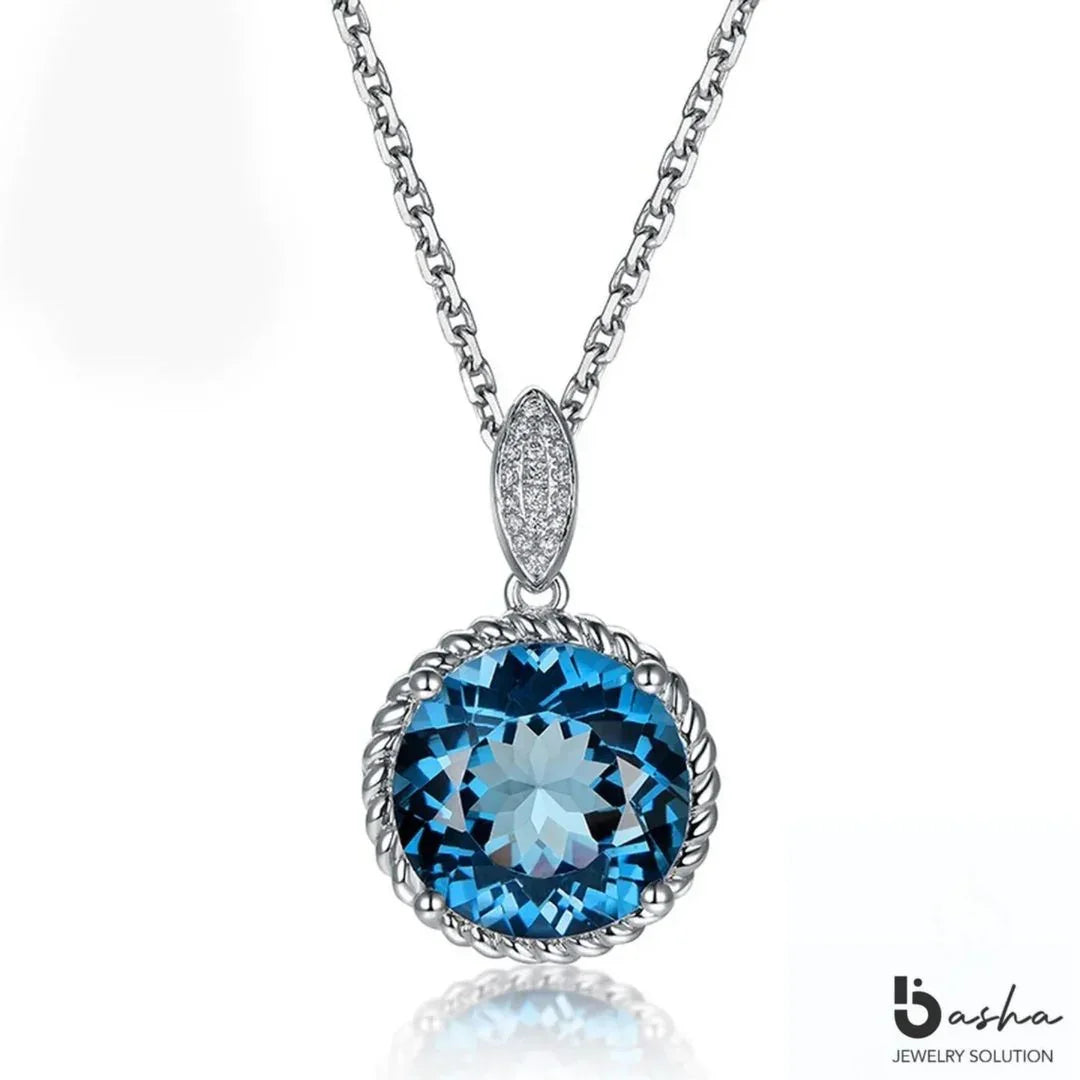 London Blue Topaz Necklace