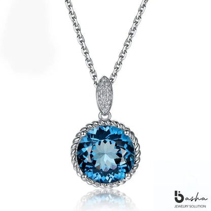London Blue Topaz Necklace