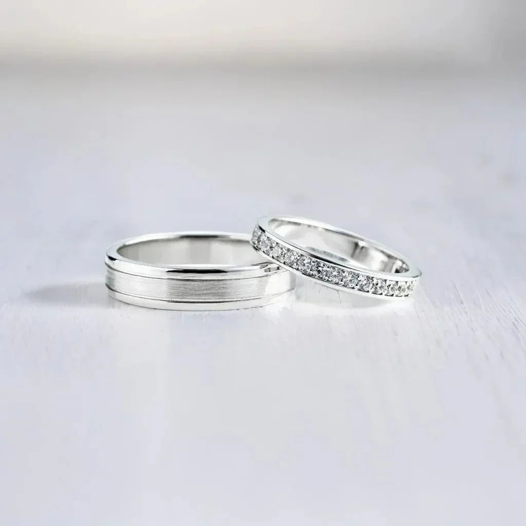FRENCH ROYALITY COUPLE BANDS - 925 SILVER