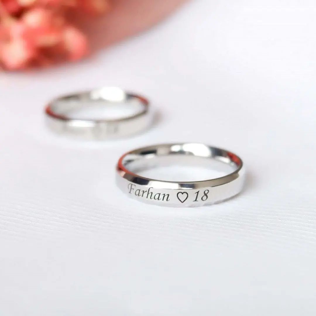 BLING COUPLE BANDS - 925 SILVER