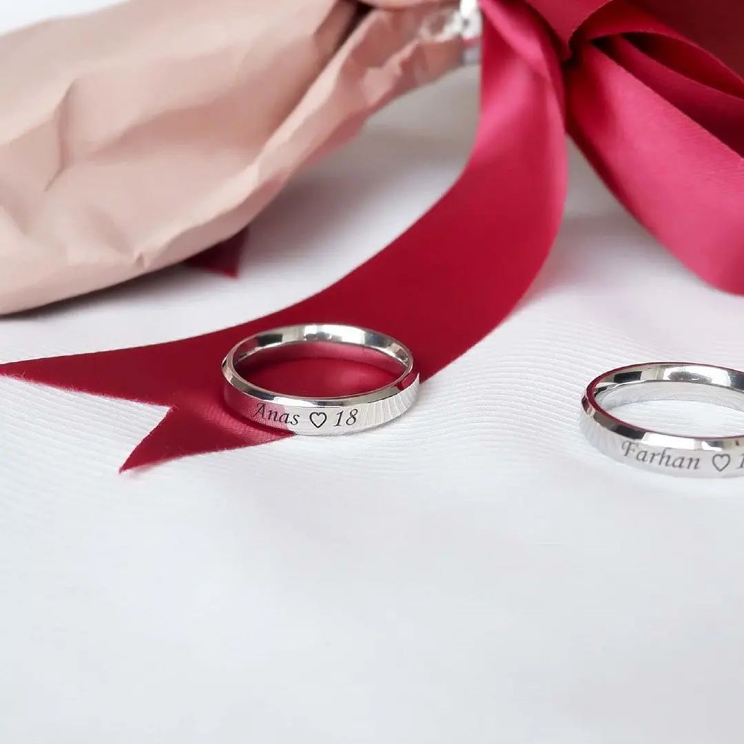 BLING COUPLE BANDS - 925 SILVER