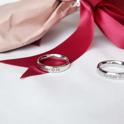 BLING COUPLE BANDS - 925 SILVER