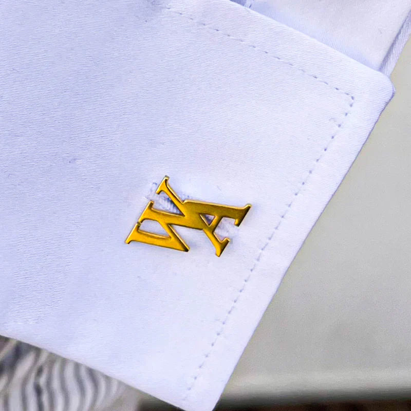 CRYSTAL INITIAL CUFFLINKS
