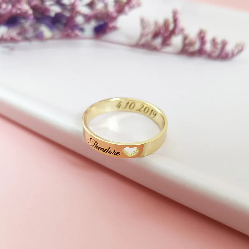 MINIMAL ENGRAVED RING