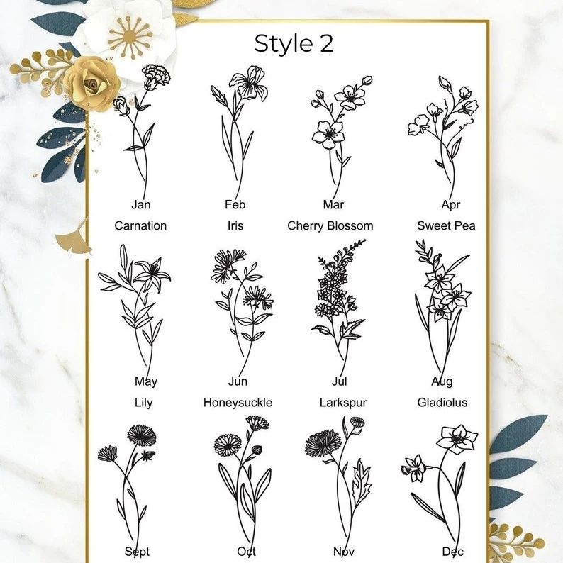 Birth Flower Necklace