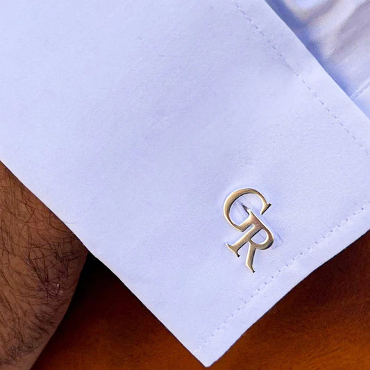 CRYSTAL INITIAL CUFFLINKS