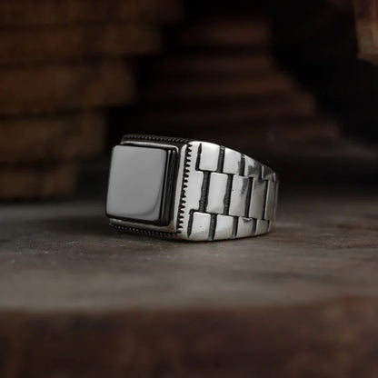 Byzantine Black Aqeeq Ottoman Ring