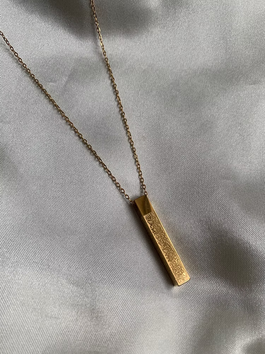 Ayatul Kursi 3D Bar Necklace