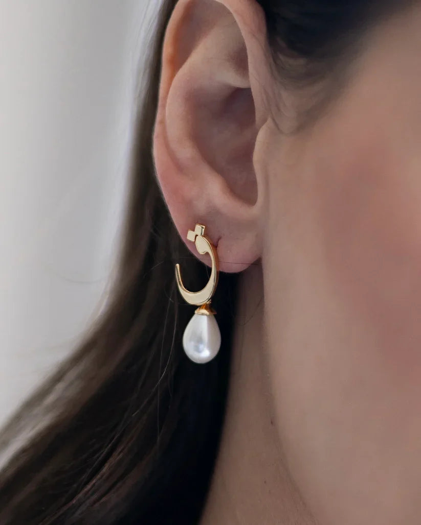 Calligraphed Initial Earrings