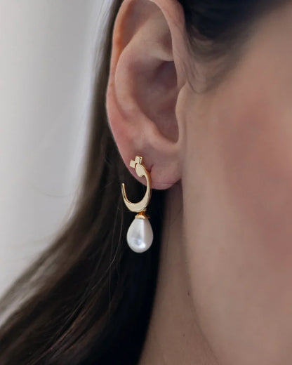 Calligraphed Initial Earrings