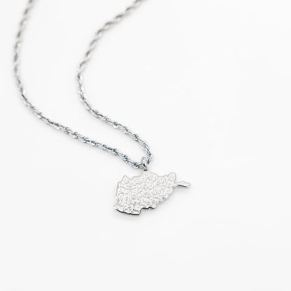 Ayat ul Kursi Country Map Necklace