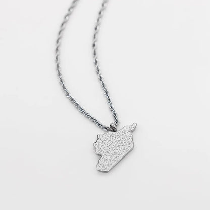 Ayat ul Kursi Country Map Necklace