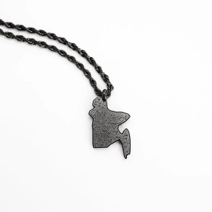 Ayat ul Kursi Country Map Necklace