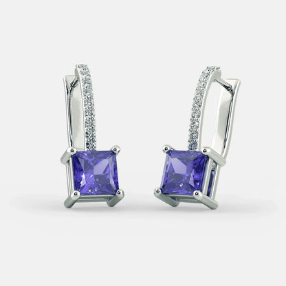 Ezra Amethyst Earrings - 925 Silver