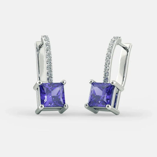 Ezra Amethyst Earrings - 925 Silver