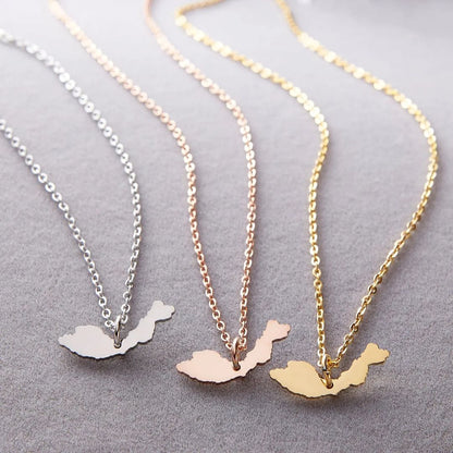 Country Map Necklace