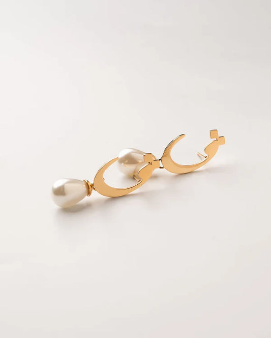 Calligraphed Letter Earrings ق