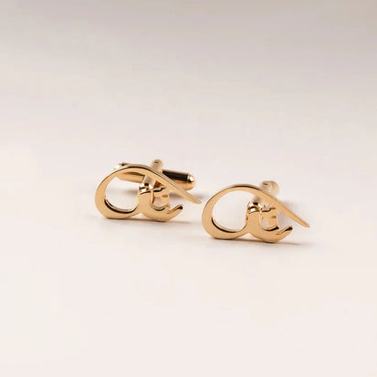 Calligraphed Initial Cufflinks