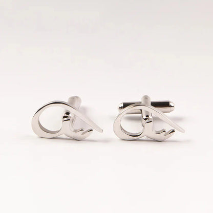 Calligraphed Initial Cufflinks