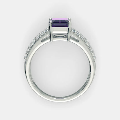 Premium Amethyst Ring - 925 Silver