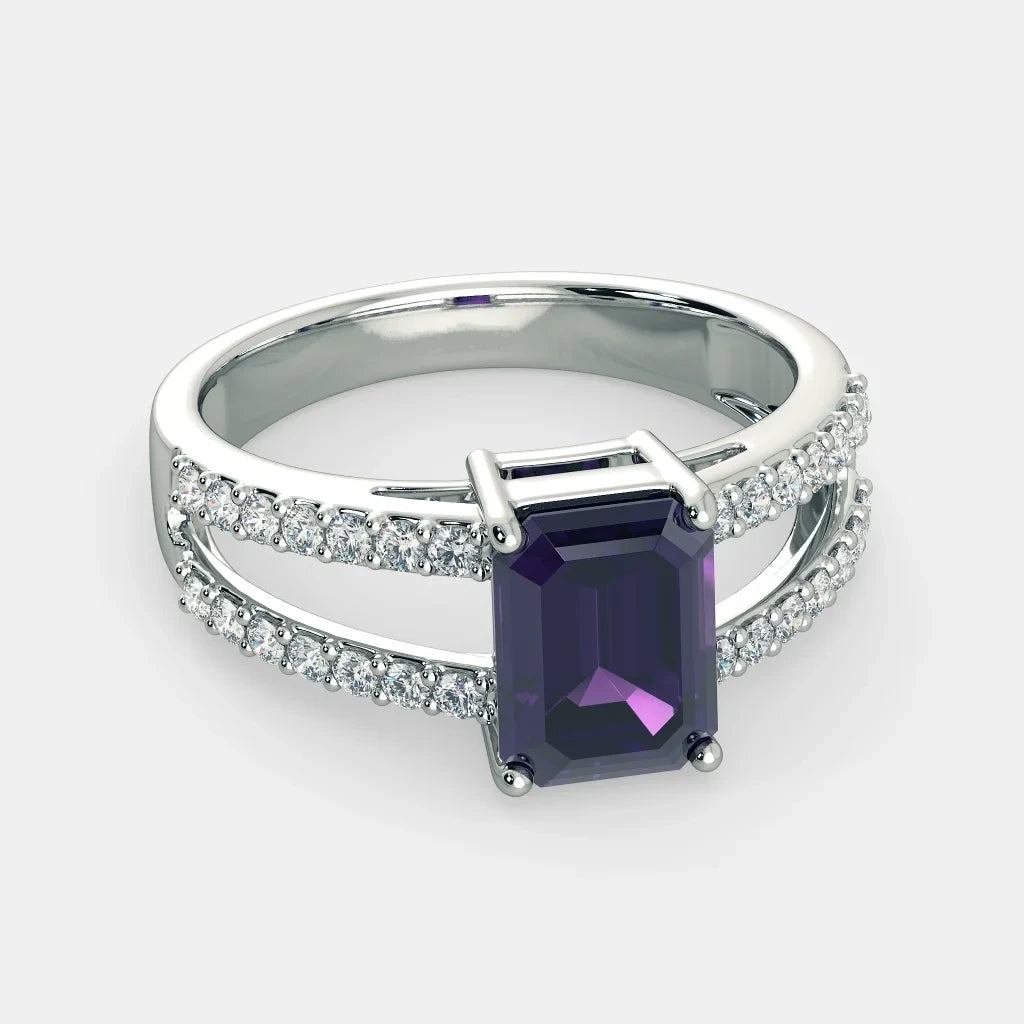 Premium Amethyst Ring - 925 Silver
