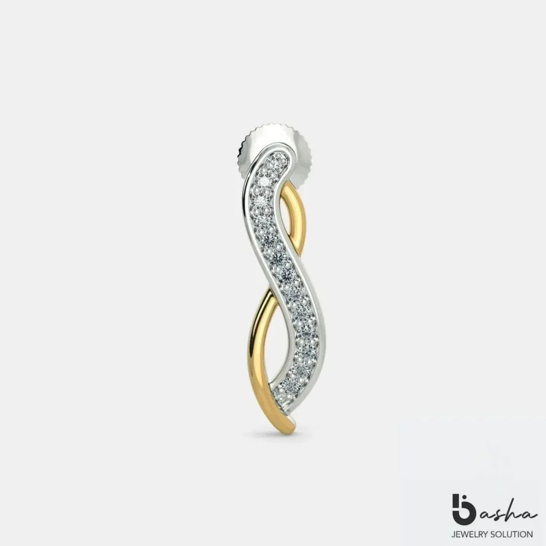 Twisted Diamond Earrings