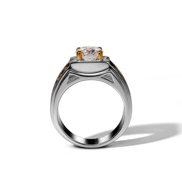 GILDED PETAL MOISSANITE BAND