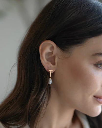 Calligraphed Initial Earrings