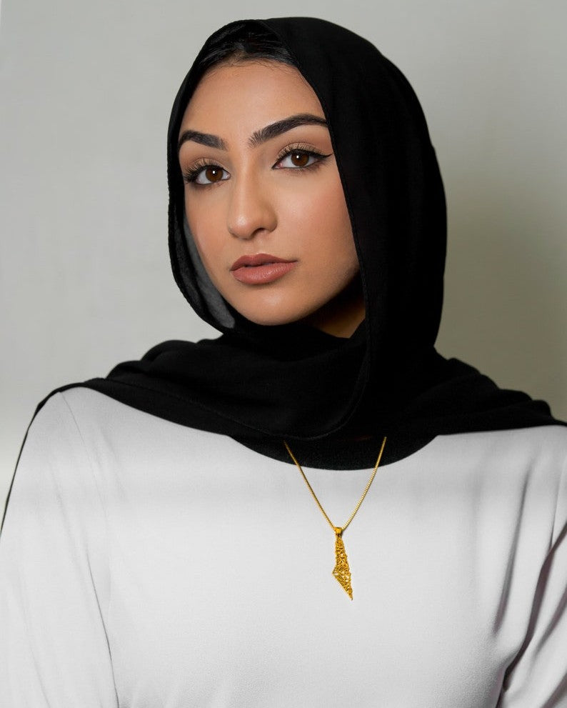 Palestine Map Necklace