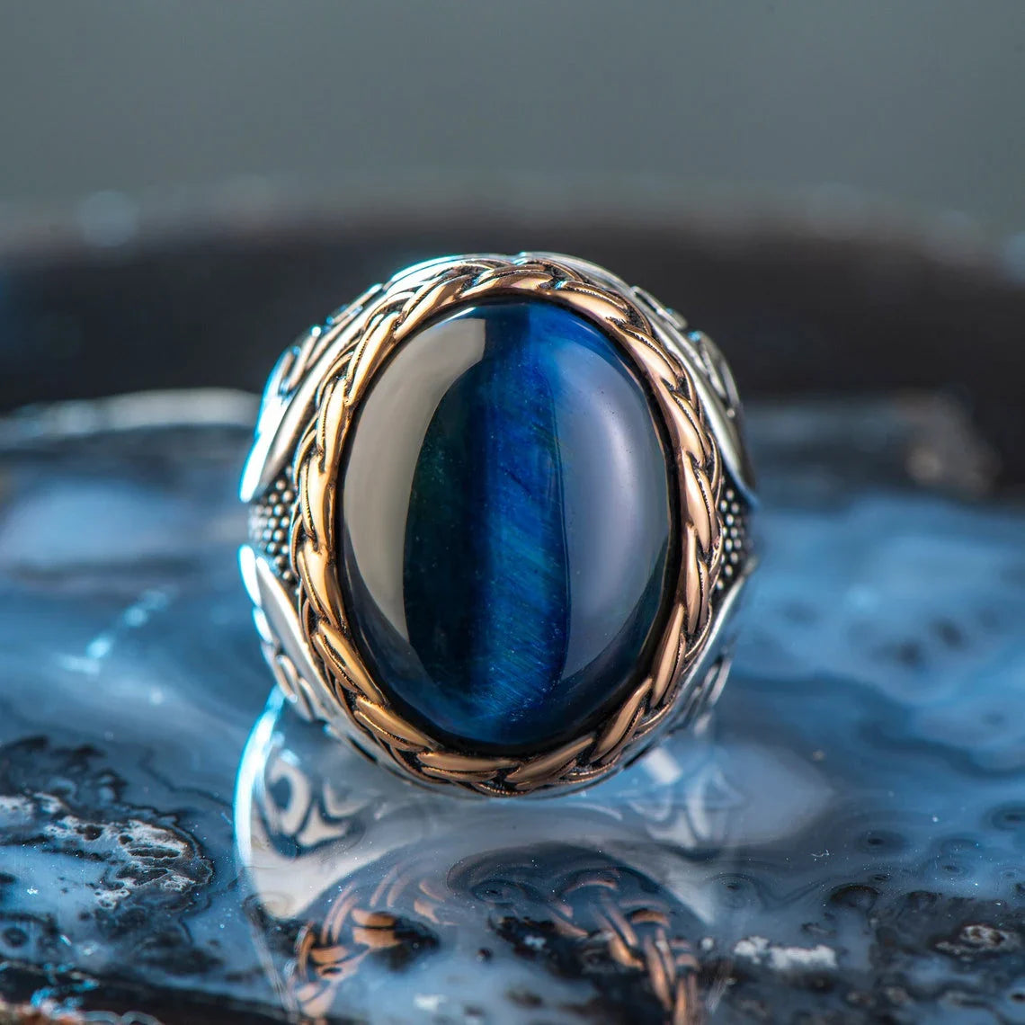 Blue Ocean Ottoman Mens Ring