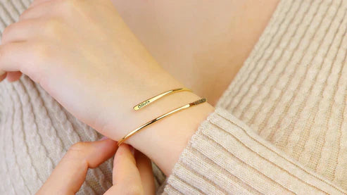 PERSONALIZED ORBIT BANGLE BRACELET