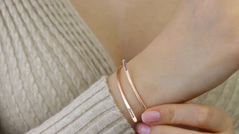 PERSONALIZED ORBIT BANGLE BRACELET