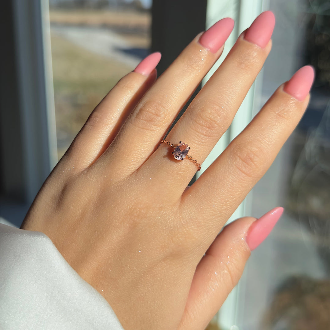 SERENE SOLITUDE PINK AMETHYST RING