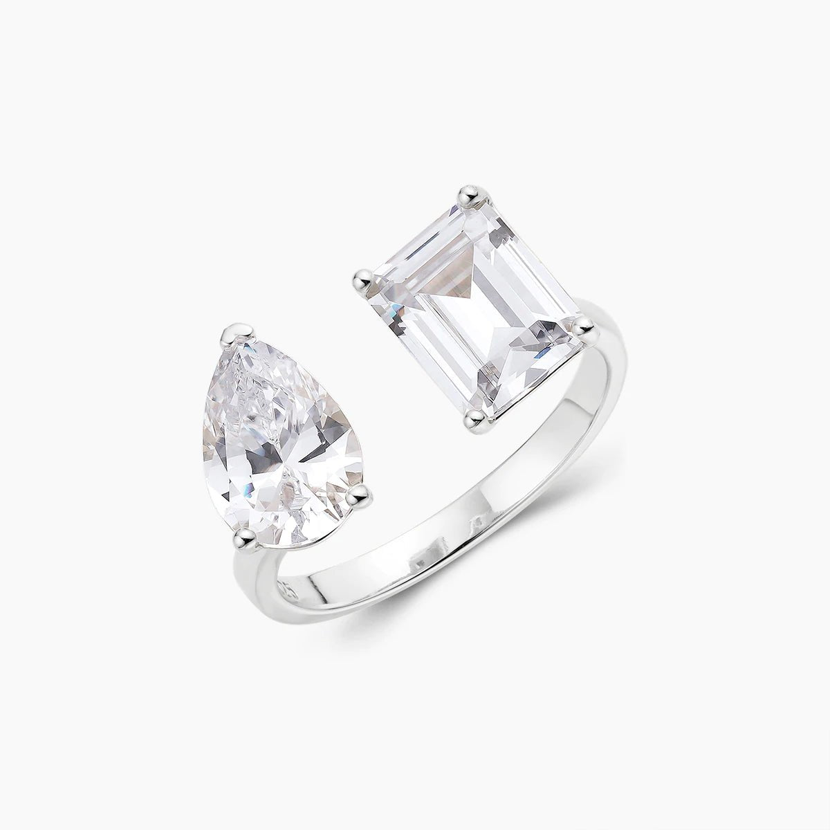 Petite X Ring - 925 Silver