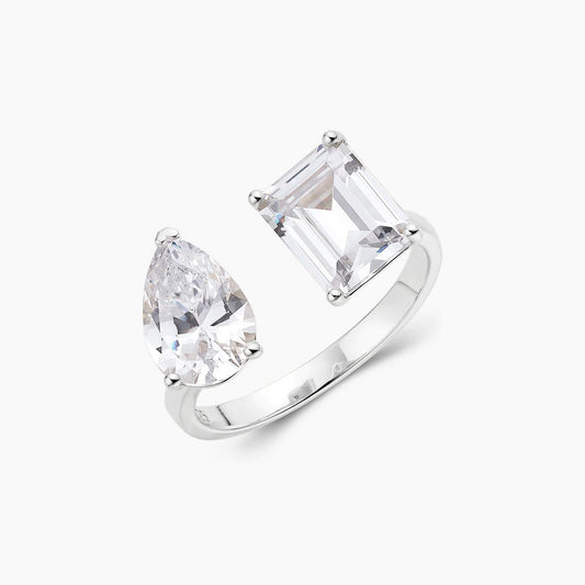 Petite X Ring - 925 Silver