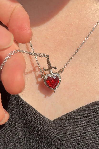 Heart & Sword Necklace