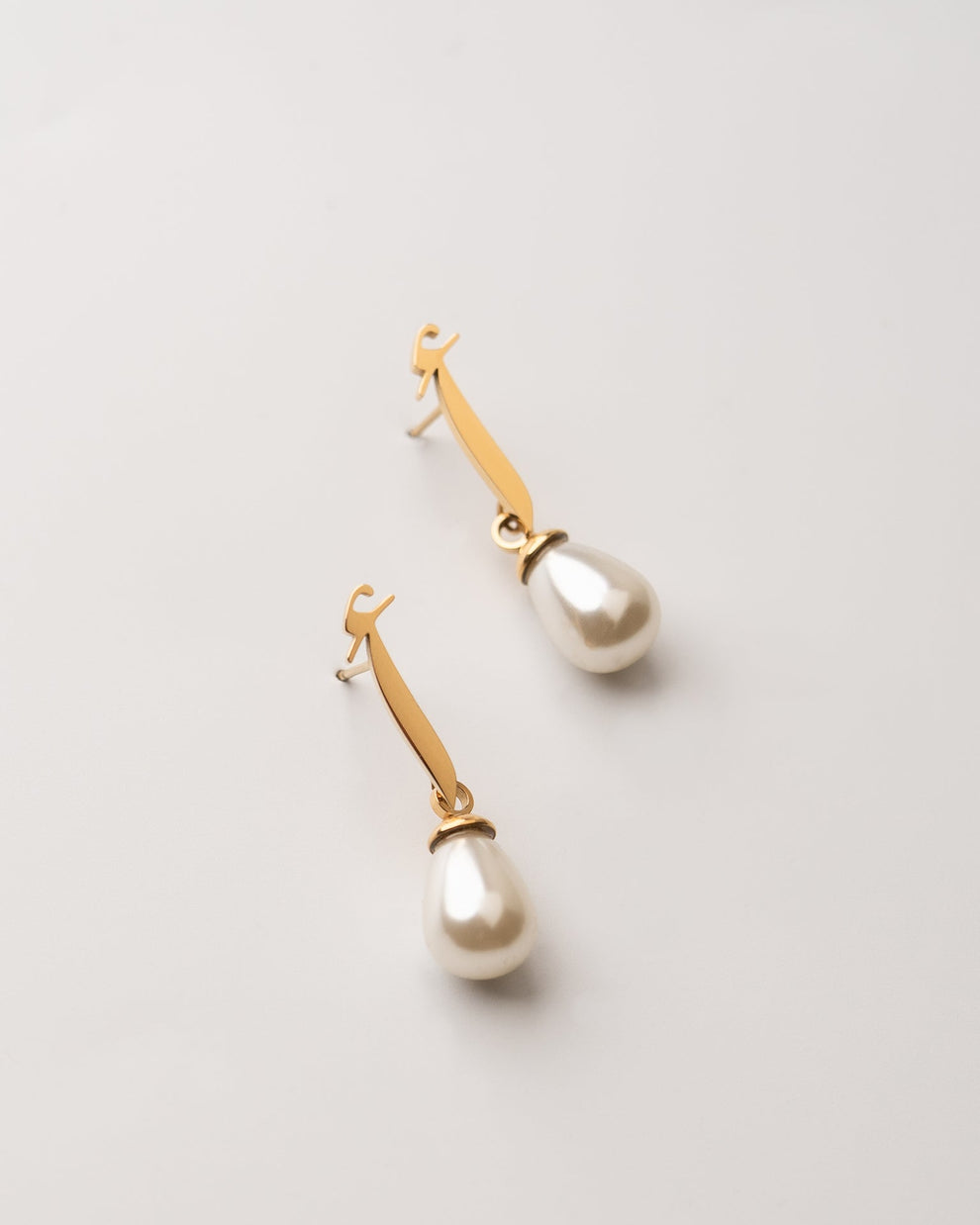 Calligraphed Letter Earrings ق