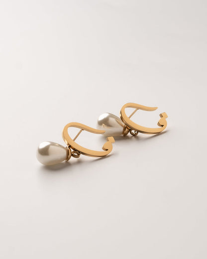 Calligraphed Letter Earrings ق