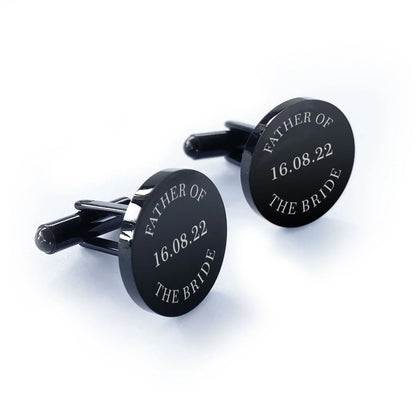 LUXURY ROUND PERSONALIZED CUFFLINKS